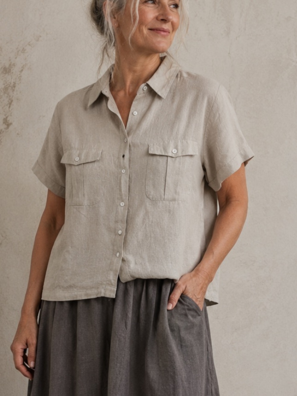 Marsh Landing 100% Linen Button Down Shirt